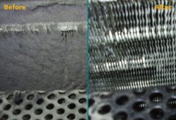 Air Conditioning System Coil Before and After Cleaning